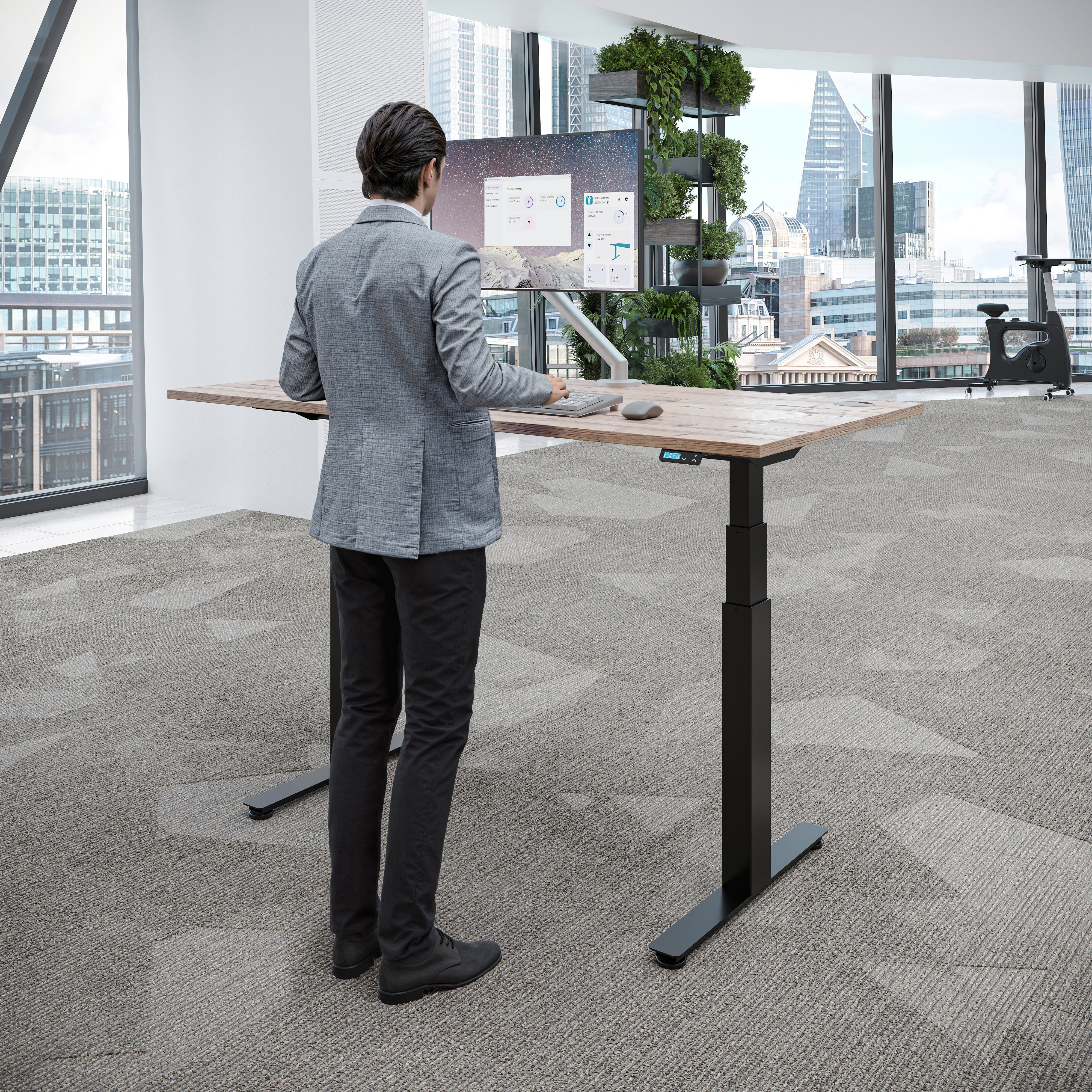 ACTIVE 2+ Dual Motor Electric Standing Desk 160x80cm
