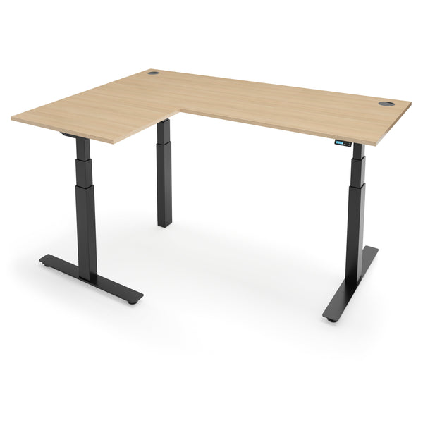 FLYTTA 3+ Dual Motor Electric L-Shape Corner Standing Desk 160x160x 80x60cm