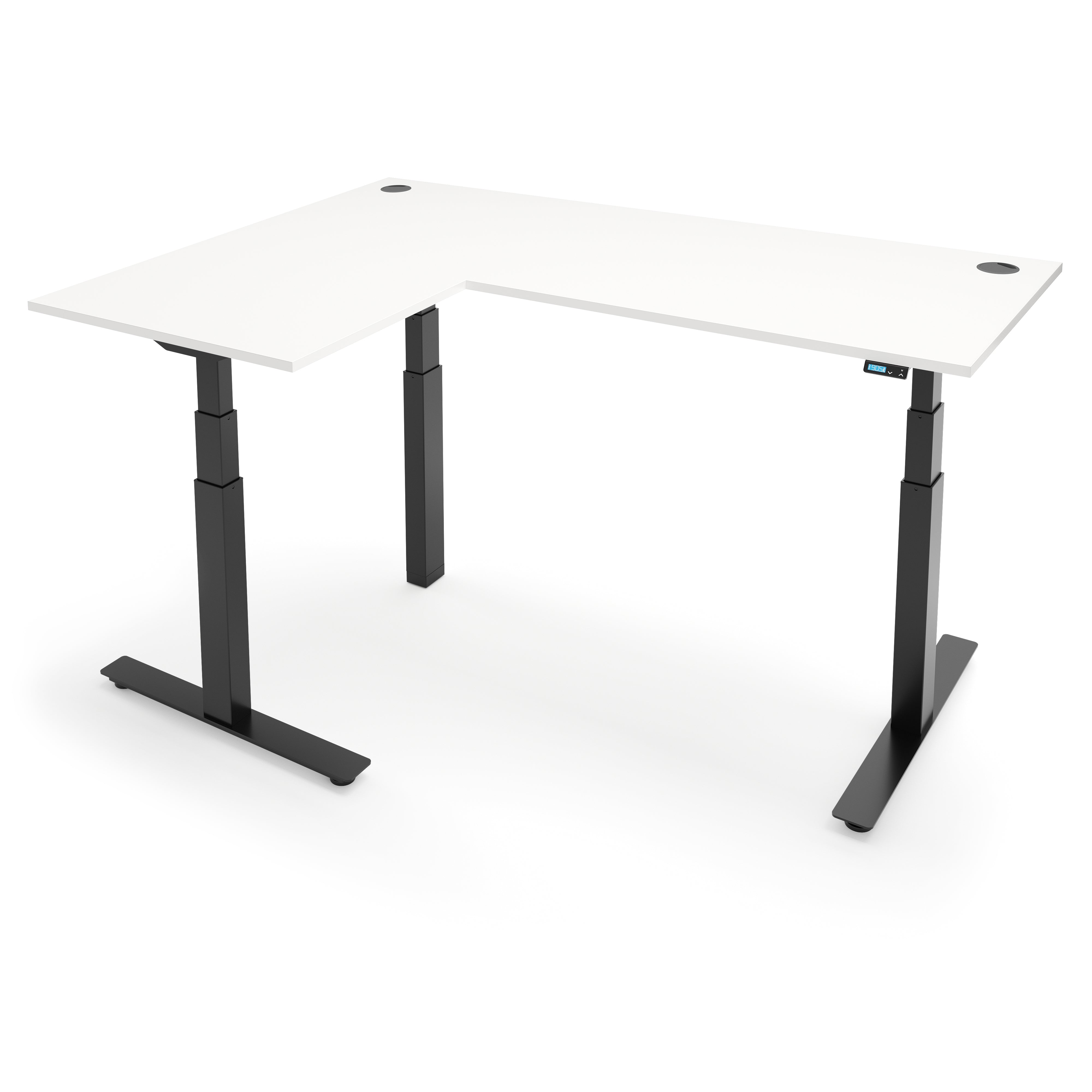FLYTTA 3+ Dual Motor Electric L-Shape Corner Standing Desk 160x160x 80x60cm