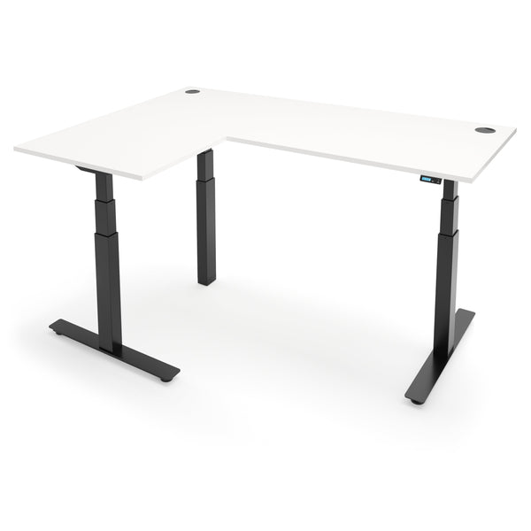 FLYTTA 3+ Dual Motor Electric L-Shape Corner Standing Desk 160x160x 80x60cm