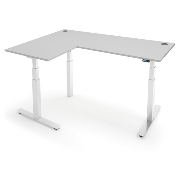 FLYTTA 3+ Dual Motor Electric L-Shape Corner Standing Desk 160x160x 80x60cm