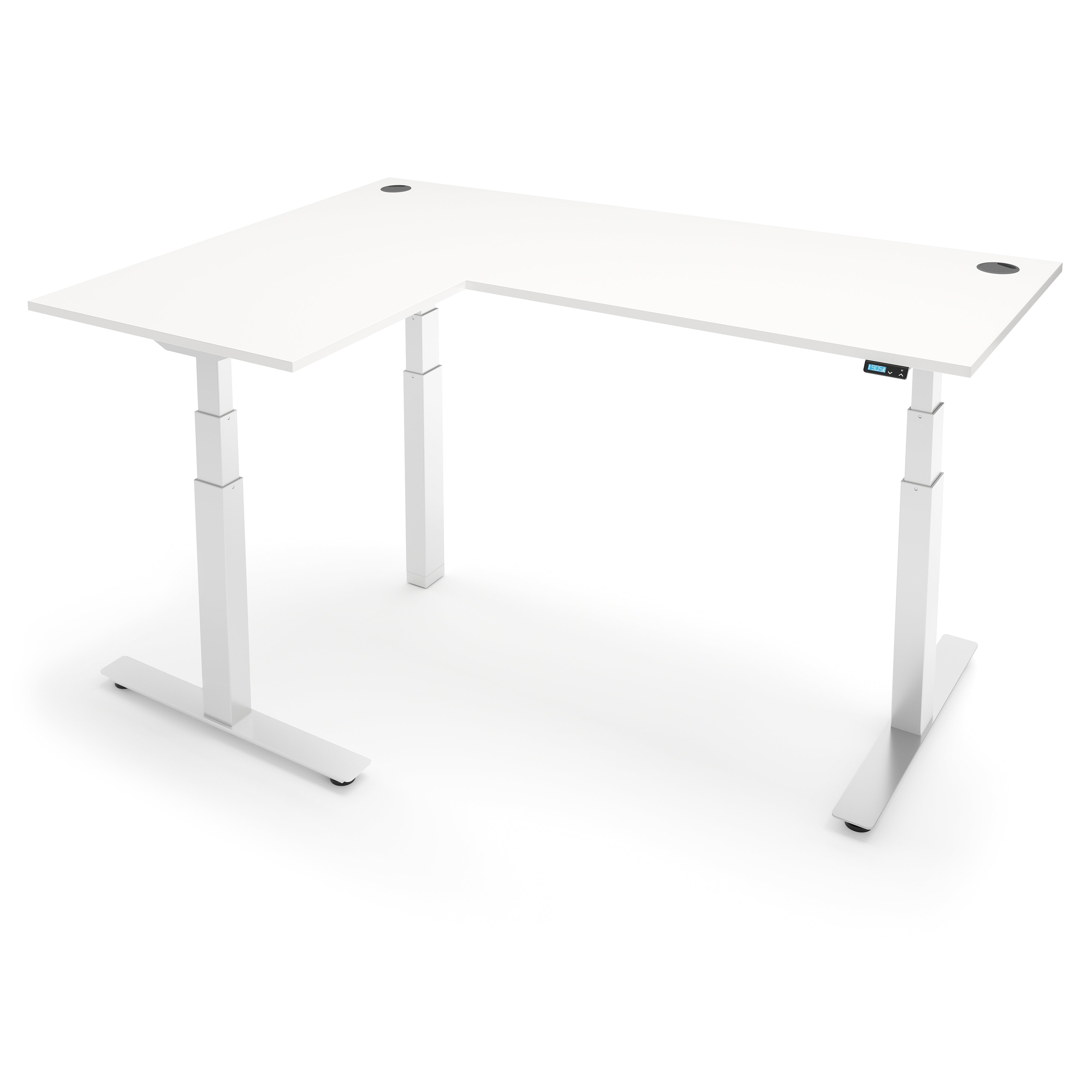 FLYTTA 3+ Dual Motor Electric L-Shape Corner Standing Desk 160x160x 80x60cm