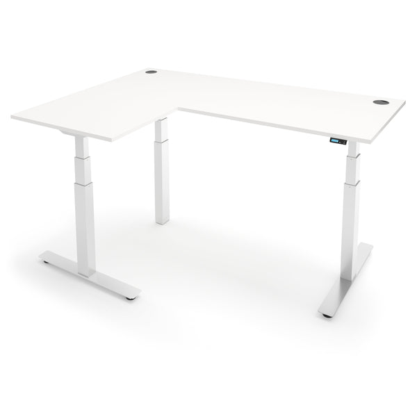 FLYTTA 3+ Dual Motor Electric L-Shape Corner Standing Desk 160x160x 80x60cm