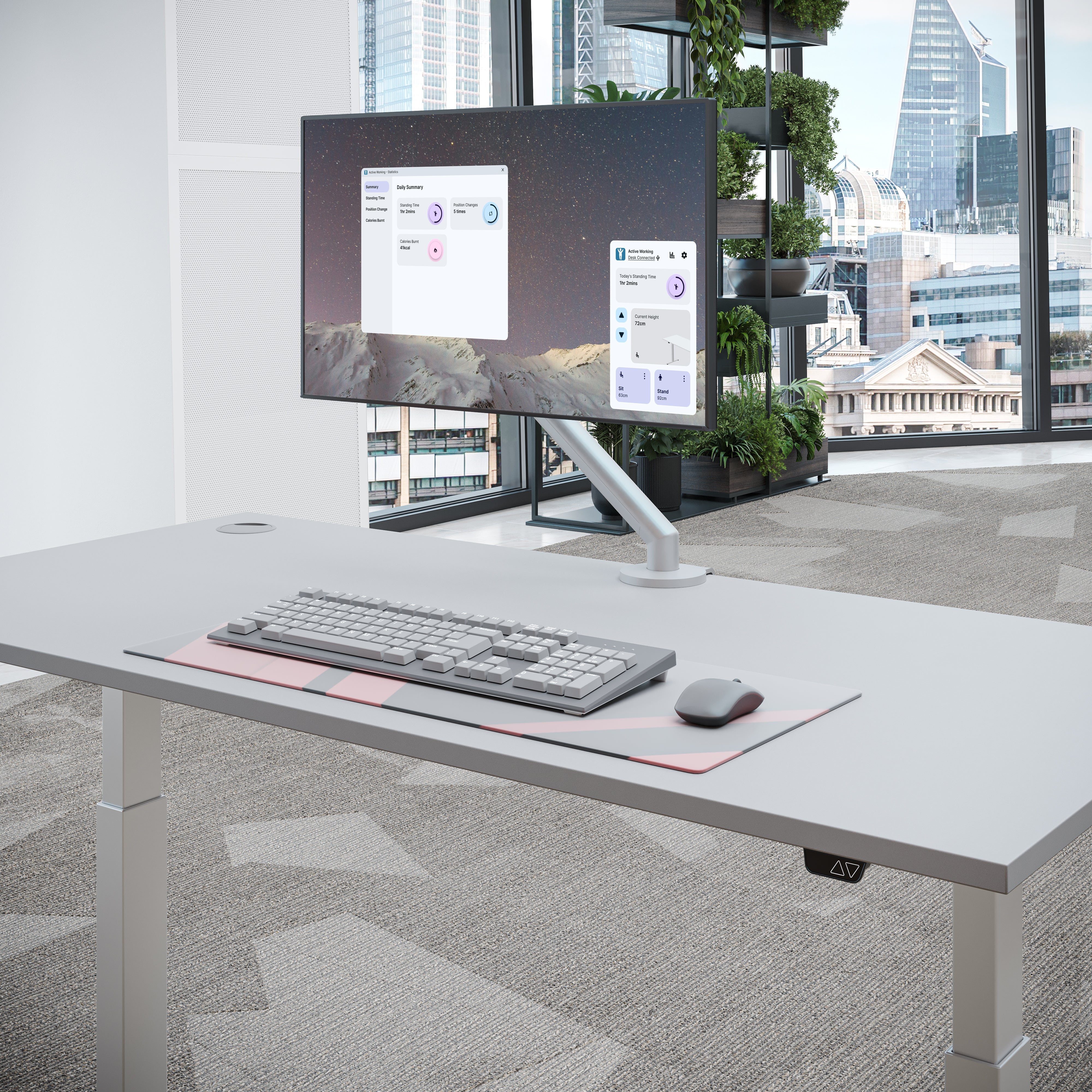 ACTIVE 2 Dual Motor Electric Standing Desk 140x80cm