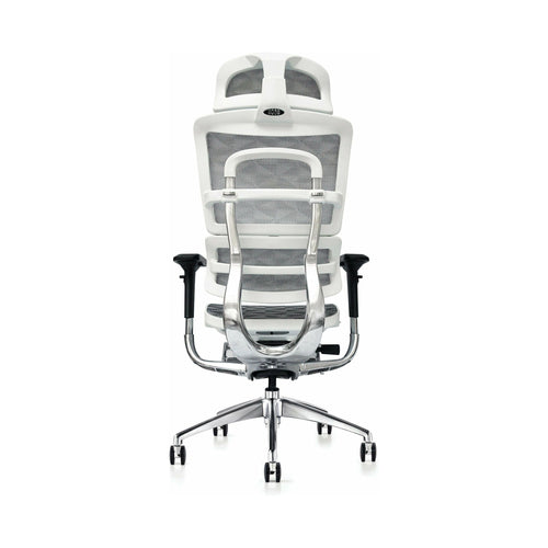 Hood Seating i29 Chair With Integrated Headrest & Leg Rest - White Kite Mesh - UK Ergonomics