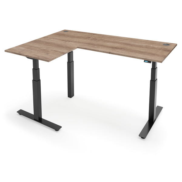 FLYTTA 3+ Dual Motor Electric L-Shape Corner Standing Desk 140x160x 80x60cm