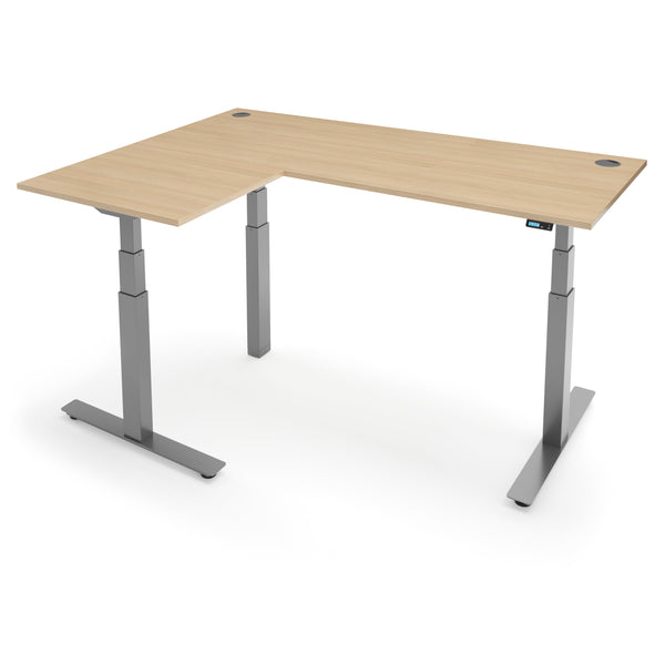 FLYTTA 3+ Dual Motor Electric L-Shape Corner Standing Desk 140x160x 80x60cm