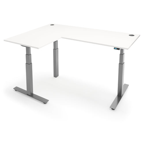 FLYTTA 3+ Dual Motor Electric L-Shape Corner Standing Desk 160x160x 80x60cm
