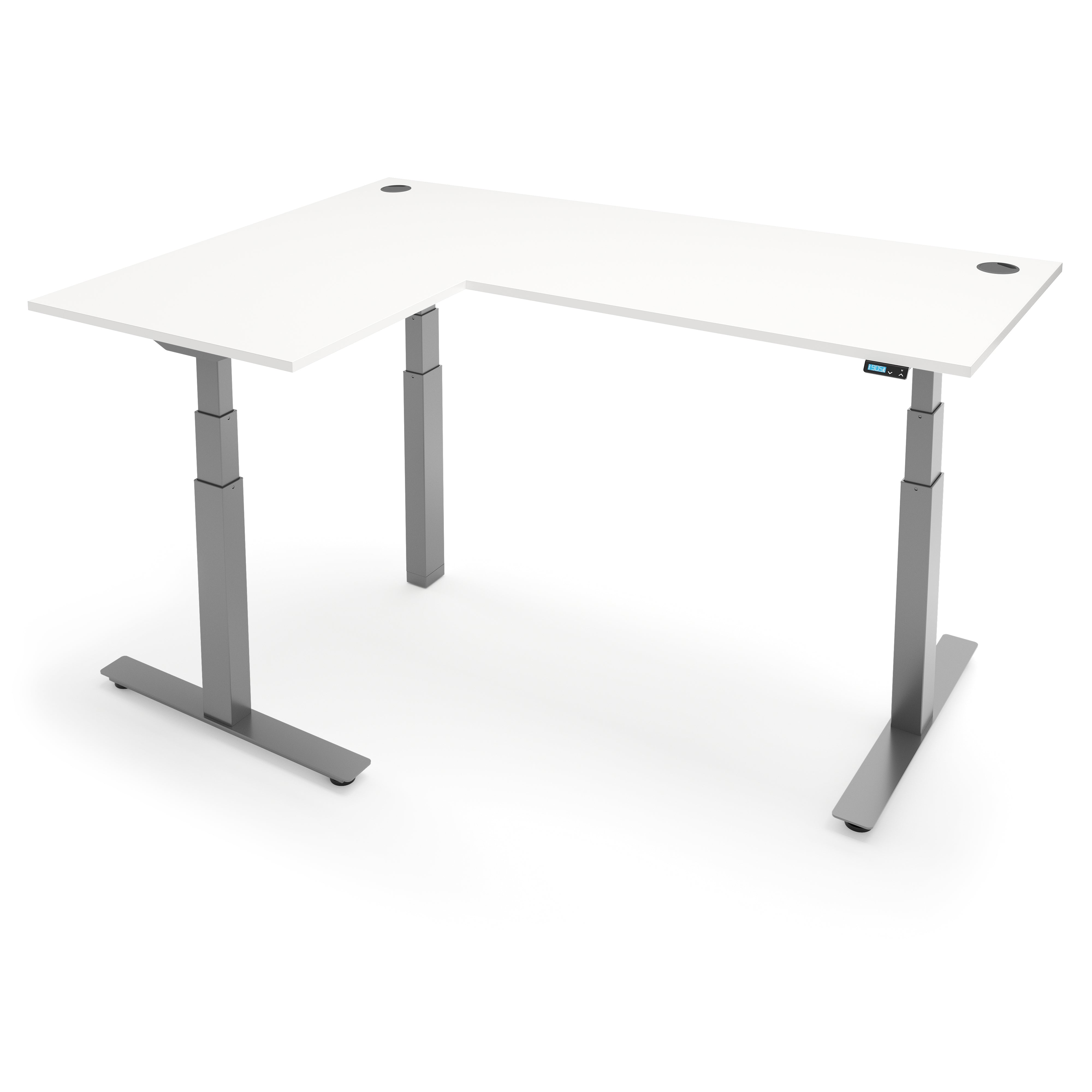 FLYTTA 3+ Dual Motor Electric L-Shape Corner Standing Desk 140x160x 80x60cm