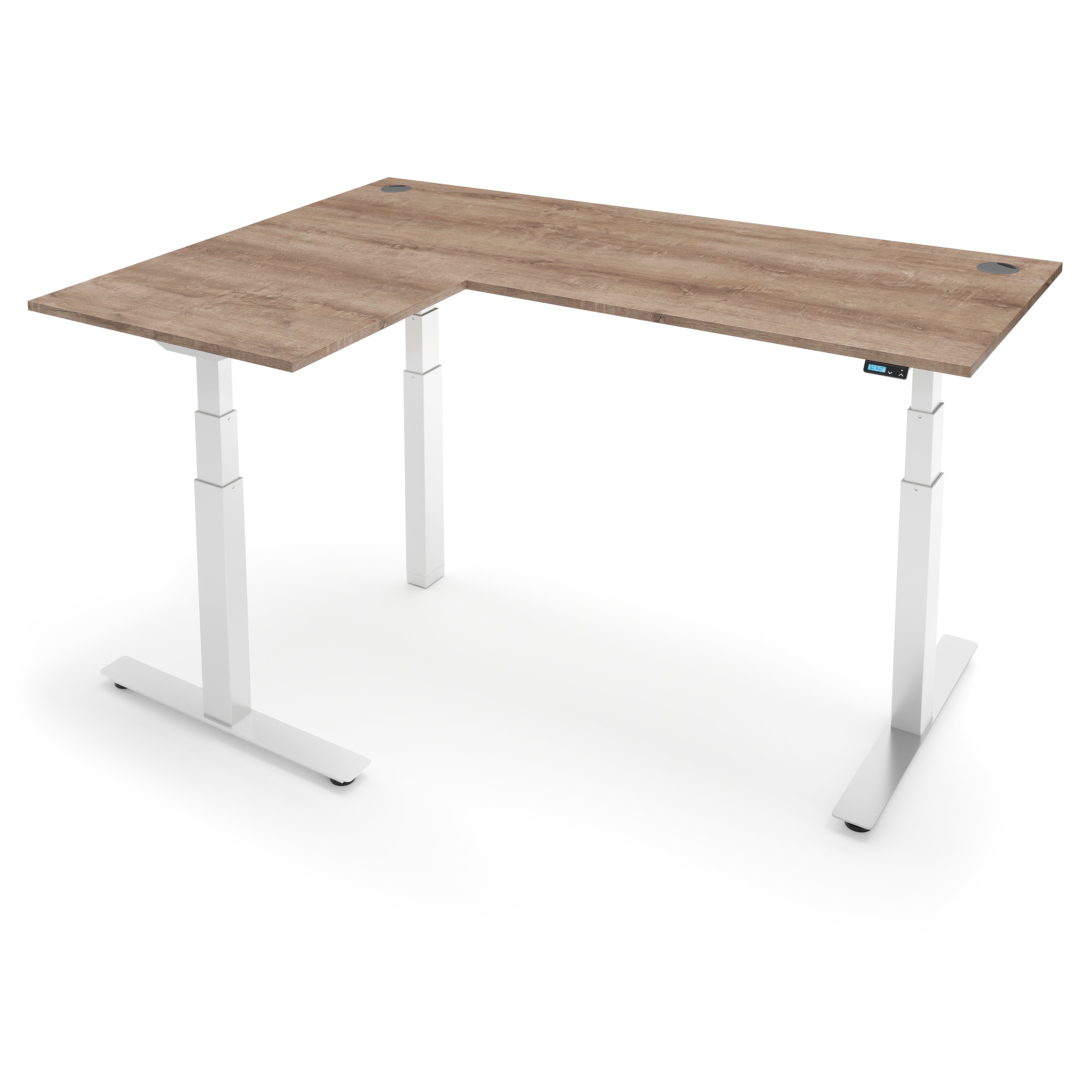 FLYTTA 3+ Dual Motor Electric L-Shape Corner Standing Desk 140x160x 80x60cm
