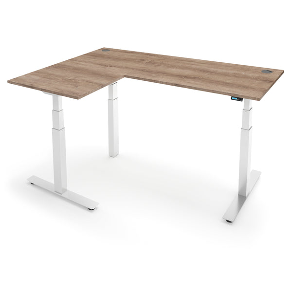 FLYTTA 3+ Dual Motor Electric L-Shape Corner Standing Desk 140x160x 80x60cm