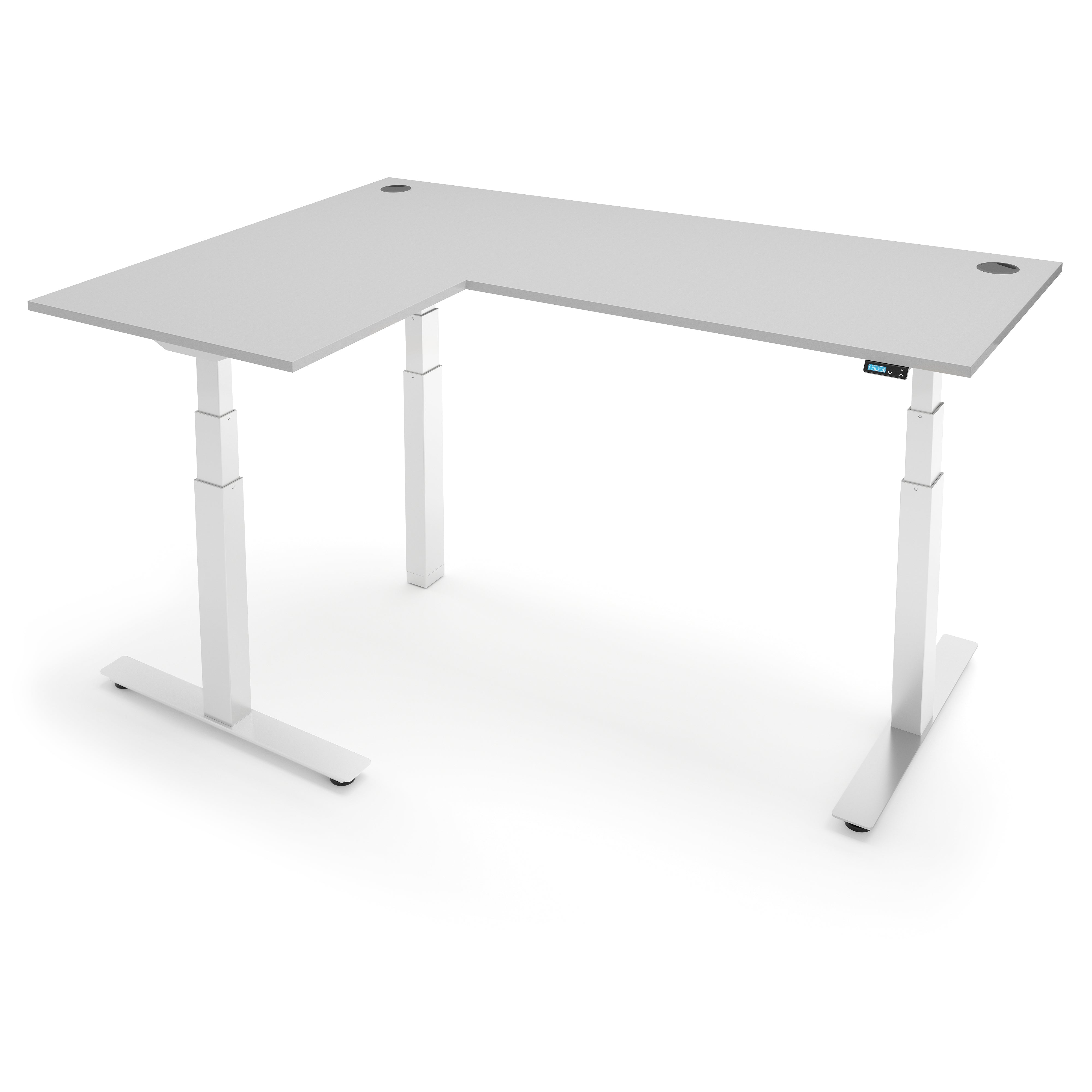 FLYTTA 3+ Dual Motor Electric L-Shape Corner Standing Desk 140x160x 80x60cm