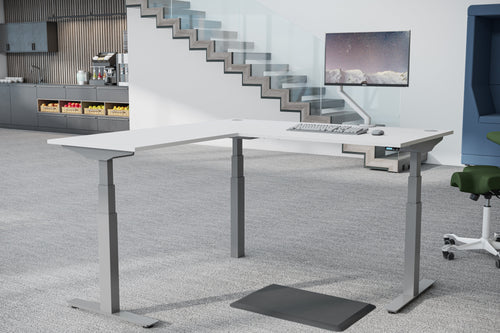 FLYTTA 3+ Dual Motor Electric L-Shape Corner Standing Desk 180x160x 80x60cm