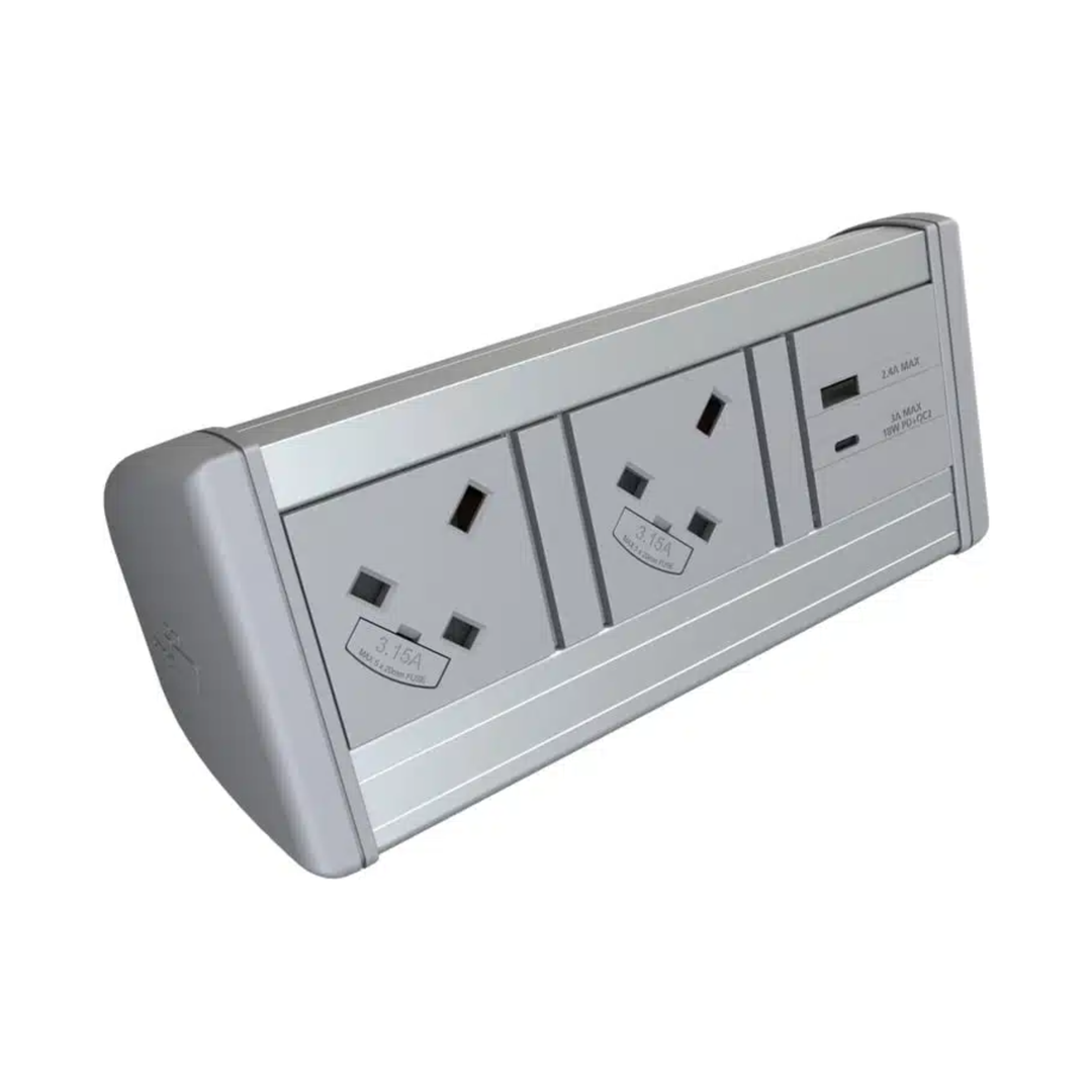 Harmony Desktop Power Module - 2 x power, 1 x twin USB Type A + Type C
