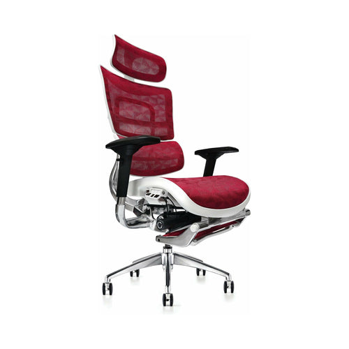Hood Seating i29 Chair With Integrated Headrest & Leg Rest - Red Kite Mesh - UK Ergonomics